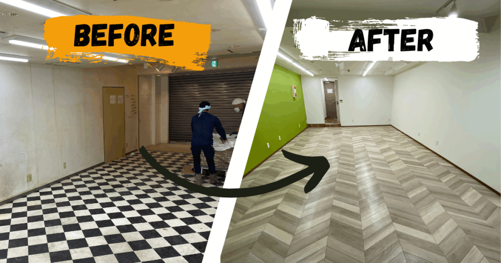 原状回復現場の様子